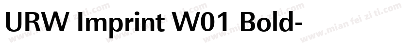 URW Imprint W01 Bold字体转换
